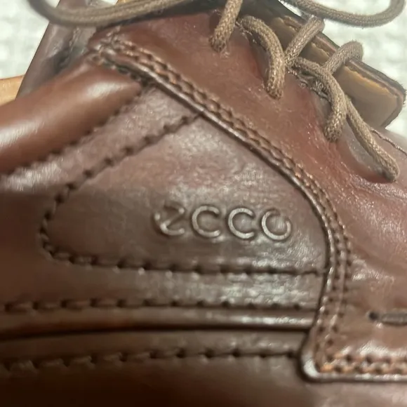 Ecco Men's Oxford Brown Leather Dress Shoes
