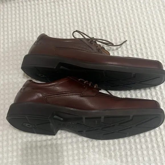 Ecco Men's Oxford Brown Leather Dress Shoes