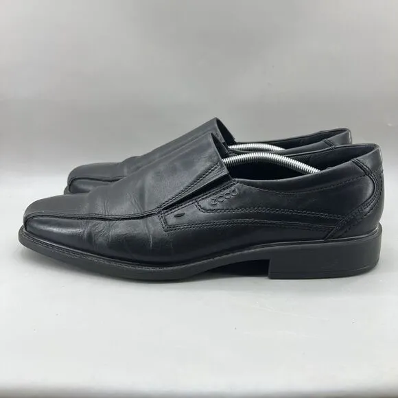 ECCO New Jersey Loafers Men's Size 13-13.5 US, 47 EU Black Leather Slip On Shoes