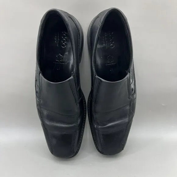 ECCO New Jersey Loafers Men's Size 13-13.5 US, 47 EU Black Leather Slip On Shoes