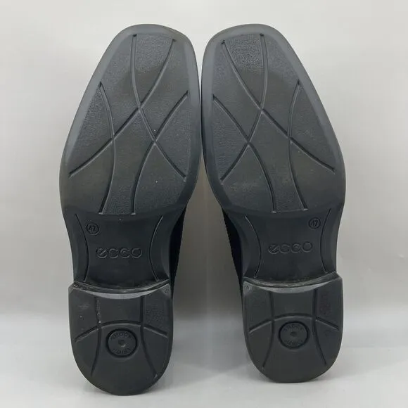 ECCO New Jersey Loafers Men's Size 13-13.5 US, 47 EU Black Leather Slip On Shoes