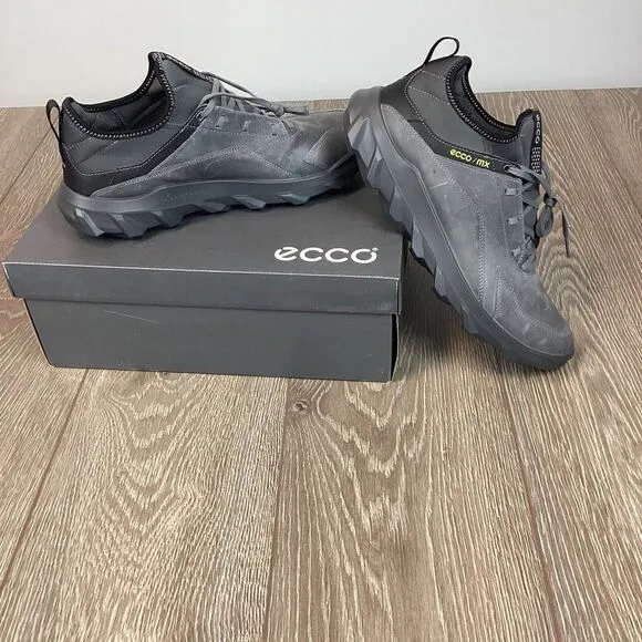 Ecco NEW MX Sneakers Shoes Gray Suede Leather Mens Size EU 43‎ US 11-11.5 Hiking