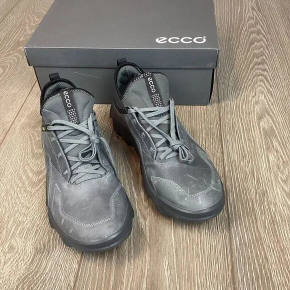 Ecco NEW MX Sneakers Shoes Gray Suede Leather Mens Size EU 43‎ US 11-11.5 Hiking