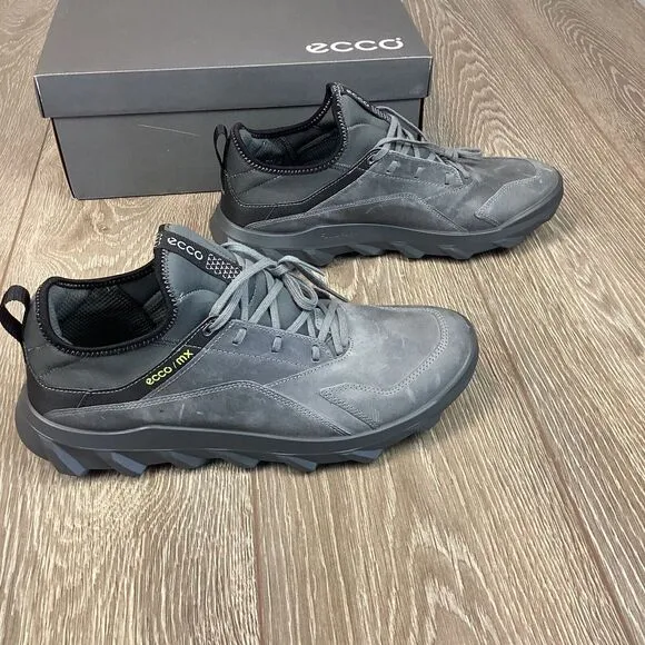 Ecco NEW MX Sneakers Shoes Gray Suede Leather Mens Size EU 43‎ US 11-11.5 Hiking