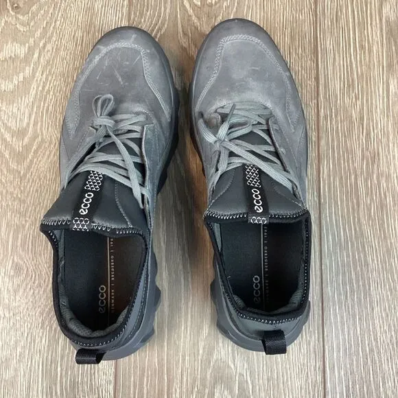Ecco NEW MX Sneakers Shoes Gray Suede Leather Mens Size EU 43‎ US 11-11.5 Hiking