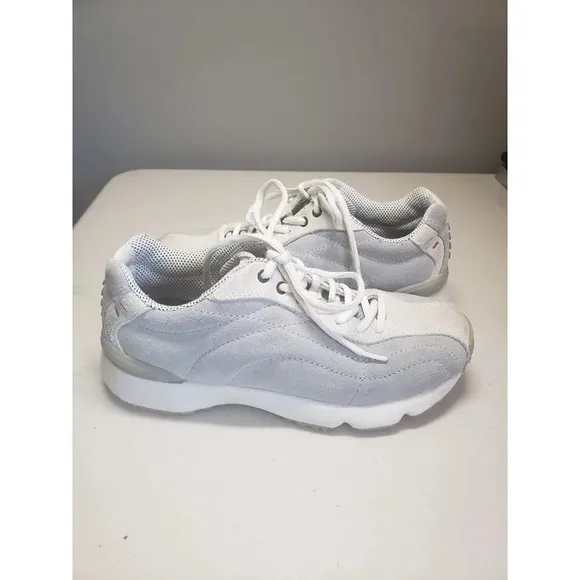 ECCO Receptor Grey Suede Comfort Walking Shoes Women's Size 5.5