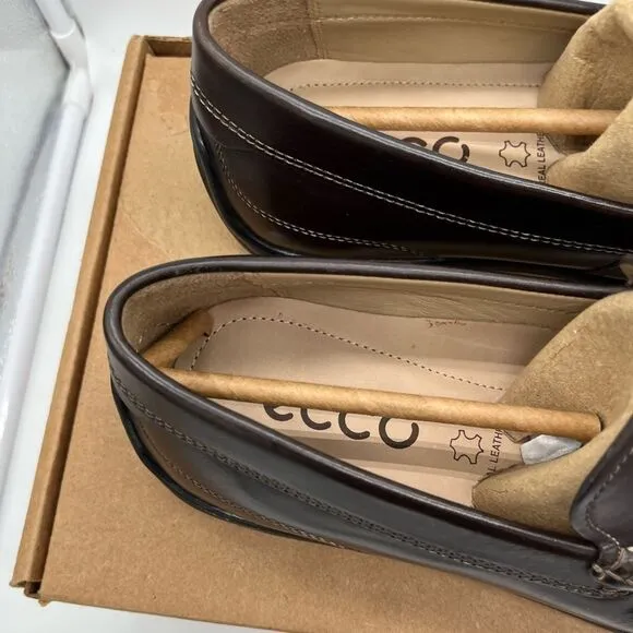 ECCO Reciprico Moccasin Dress Shoes Coffee Men's 6