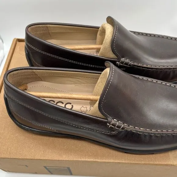 ECCO Reciprico Moccasin Dress Shoes Coffee Men's 6