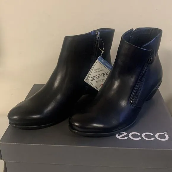 ECCO Sculptured 45 Women's Leather Ankle Boot, US Size 7-7.5, Black