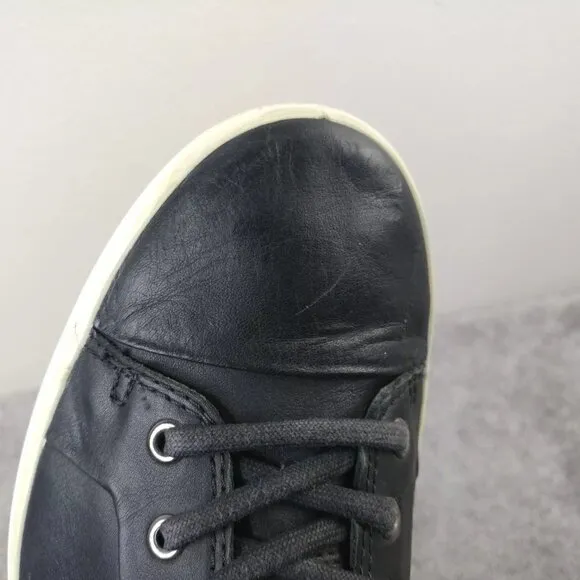 ECCO Soft 7 Mens Size 44 EU Shoes Low Top Leather Comfort Sneakers Black