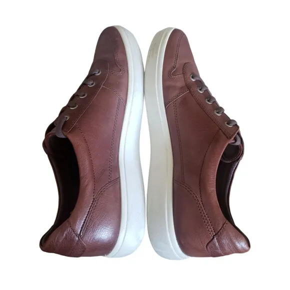 Ecco Soft 7 Sneaker Shoes Men's Brown Leather Comfort - EU 47 US Size 13.5