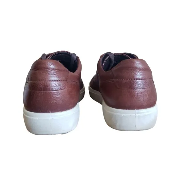 Ecco Soft 7 Sneaker Shoes Men's Brown Leather Comfort - EU 47 US Size 13.5