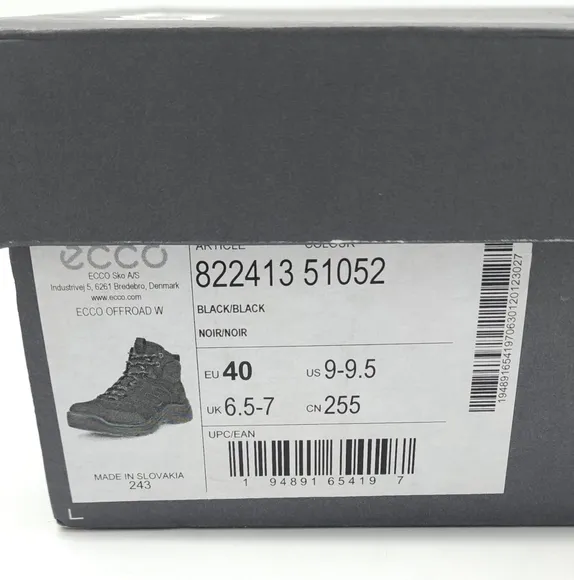 Ecco sport Offroad Mid Black Hiking Lace Up Boots Women's Size 9-9.5