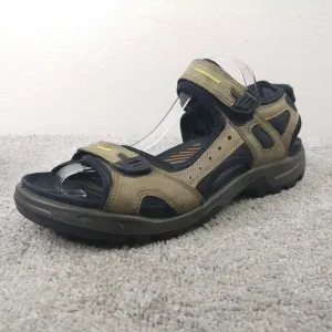ECCO Yucatan Sport Sandals Mens Size 47 EU Shoes Slingback Brown Leather Hiking