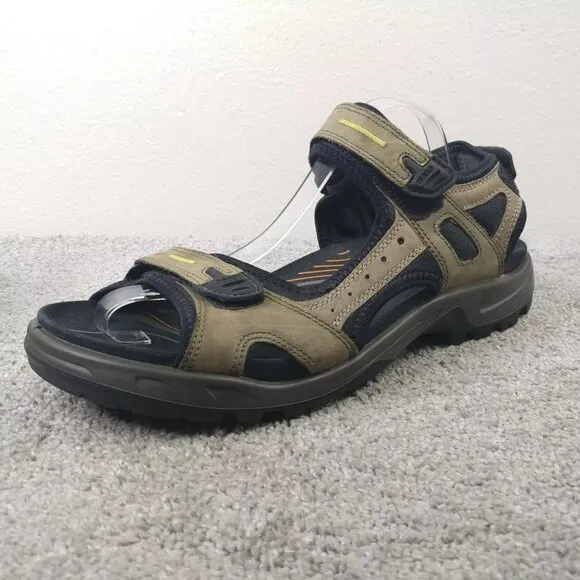 ECCO Yucatan Sport Sandals Mens Size 47 EU Shoes Slingback Brown Leather Hiking