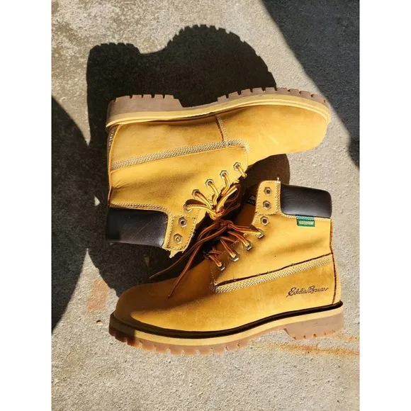 Eddie Bauer Timberland Style Rick Tan Hiking Boots Sz 10.5