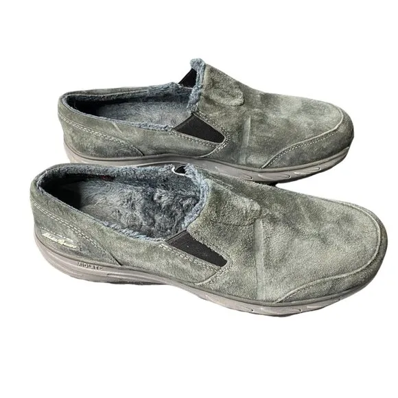 Eddie Bauer Women's Gray Suede Slip-On Shoes with Insulation Size 10