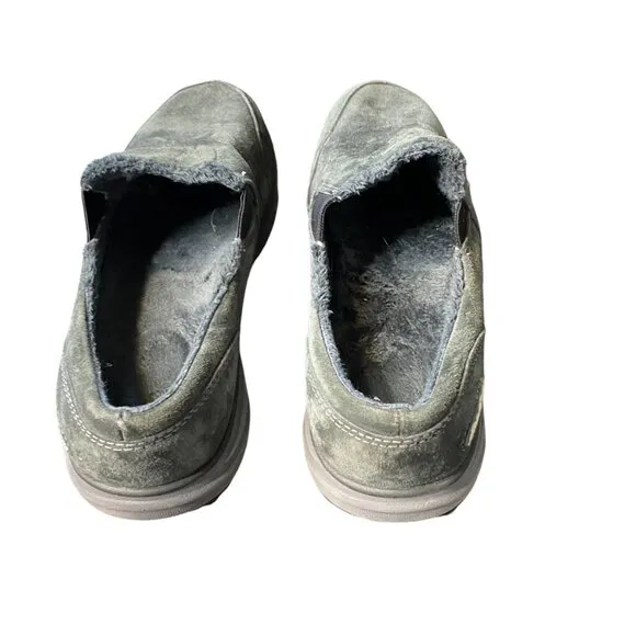 Eddie Bauer Women's Gray Suede Slip-On Shoes with Insulation Size 10