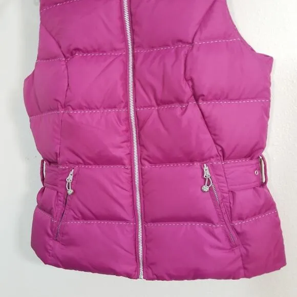 Eddie Buaer goose down puffer vest faux fur EB650