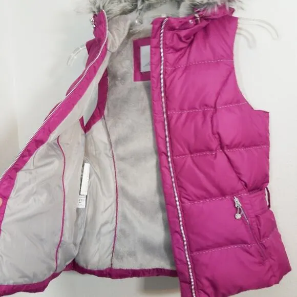 Eddie Buaer goose down puffer vest faux fur EB650
