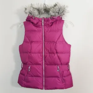 Eddie Buaer goose down puffer vest faux fur EB650