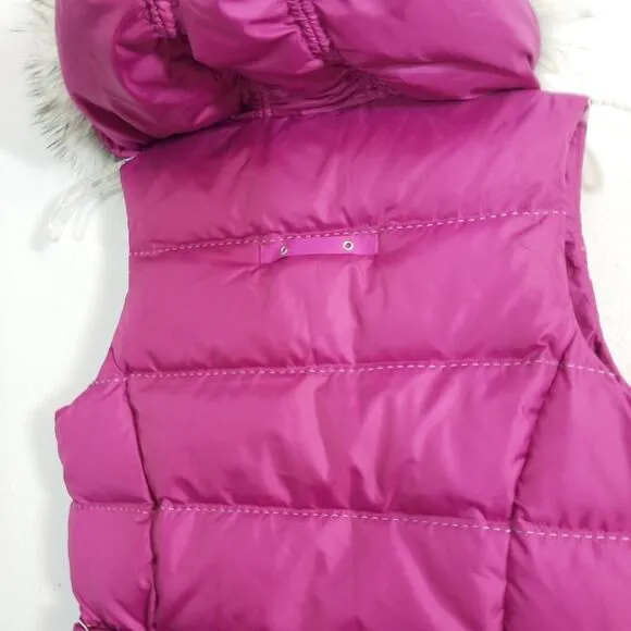 Eddie Buaer goose down puffer vest faux fur EB650