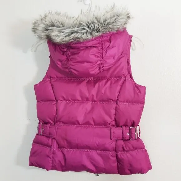 Eddie Buaer goose down puffer vest faux fur EB650