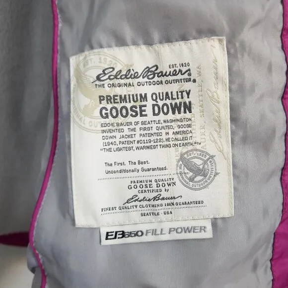 Eddie Buaer goose down puffer vest faux fur EB650
