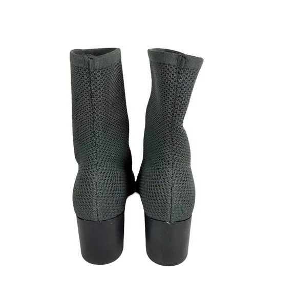 Eileen Fisher CHOICE Graphite Grey Mesh Knit Stretch Sock Ankle Booties Boots 10