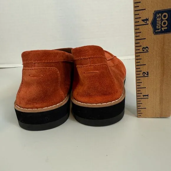 Eileen Fisher Women's Essa Slip On Loafer Shoes Chili Suede Leather Size 8