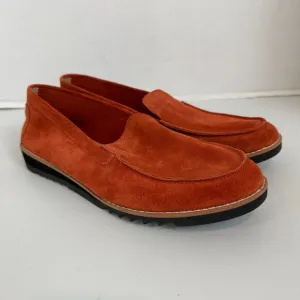 Eileen Fisher Women's Essa Slip On Loafer Shoes Chili Suede Leather Size 8