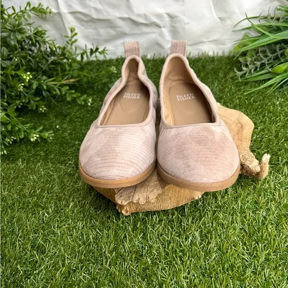 Eileen Fisher Womens Notion Ballet Flat Size 8 Nude Pink Leather Slip on