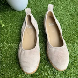 Eileen Fisher Womens Notion Ballet Flat Size 8 Nude Pink Leather Slip on