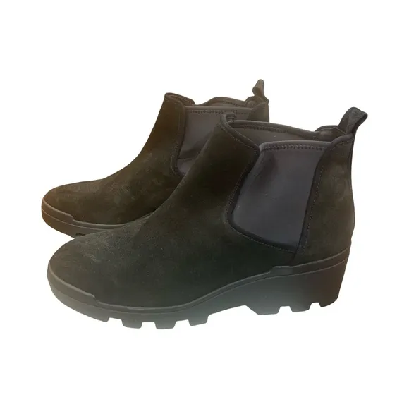 Eileen Fisher Women’s Size 10 Splash Waterproof Suede Bootie Black Boots