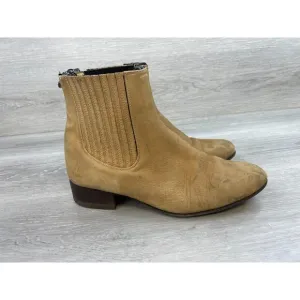 El Canelo Botin Charros Mens 9 Brown Leather Slip-On Biker Ankle Chelsea Boot