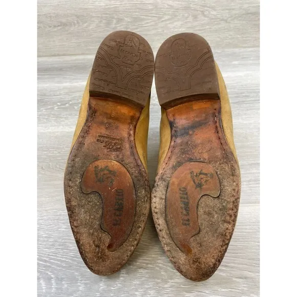 El Canelo Botin Charros Mens 9 Brown Leather Slip-On Biker Ankle Chelsea Boot