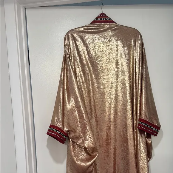 Elegant Gold Kimono Robe