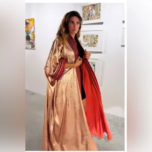 Elegant Gold Kimono Robe