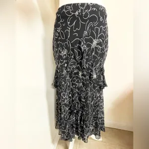 Elegant Lauren Ralph Lauren silk chiffon tiered skirt!