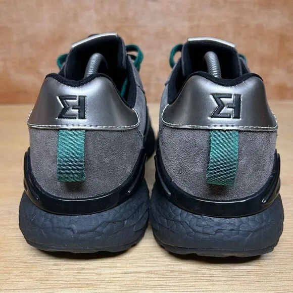 ELHANN.H Gray Black Suede Sport Trainers Sneakers Men Size 9 US, 43 EU