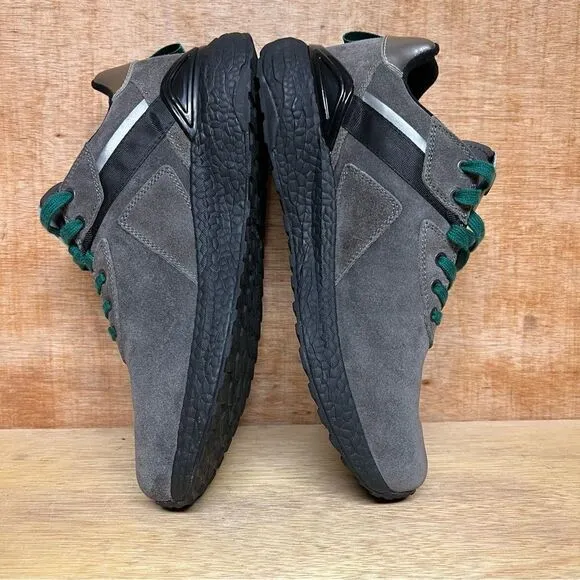 ELHANN.H Gray Black Suede Sport Trainers Sneakers Men Size 9 US, 43 EU