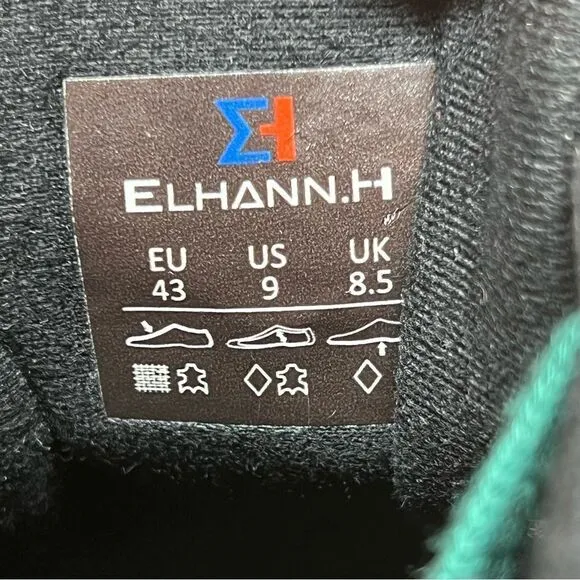 ELHANN.H Gray Black Suede Sport Trainers Sneakers Men Size 9 US, 43 EU