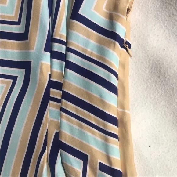 Escada 100% Silk dress yellow with geometric print size 40