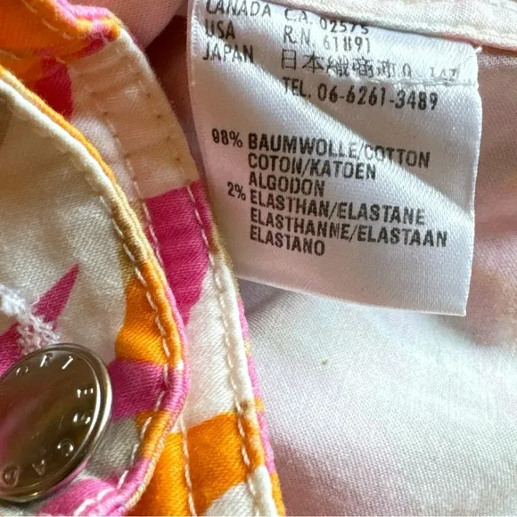 Escada Sport Floral Jean-style Jacket EUC Wm Sz 38 Made in Italy lightweight