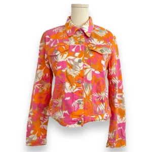 Escada Sport Floral Jean-style Jacket EUC Wm Sz 38 Made in Italy lightweight