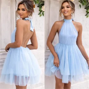 Ethereal Enchantment Halter Mesh Mini - Blue