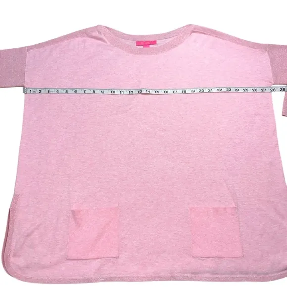 {EUC Lilly Pulitzer Cobo Sweater Size X-Large in Heathered Pink Tropics Tint}