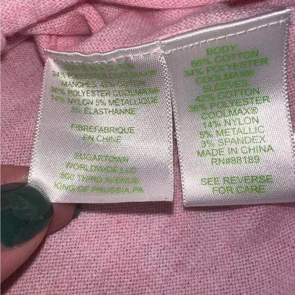 {EUC Lilly Pulitzer Cobo Sweater Size X-Large in Heathered Pink Tropics Tint}