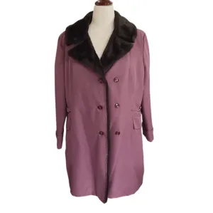 EUC Vintage 1970s women's faux fur quilted lined winter coat, 16 rare Cosplay