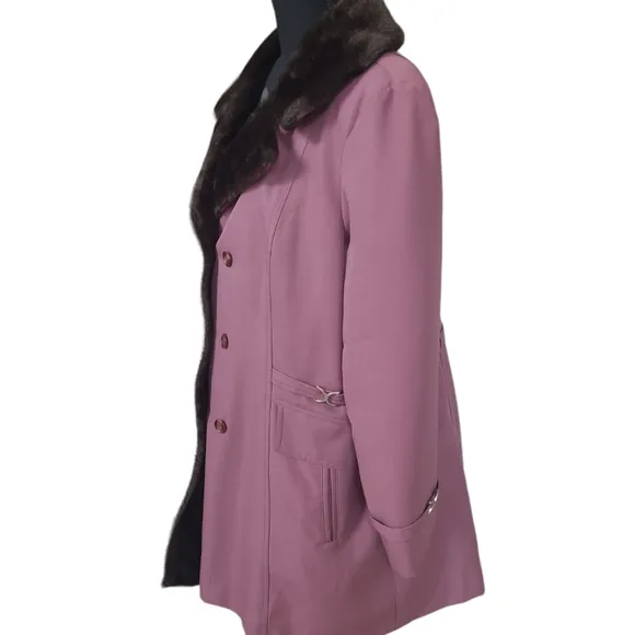 EUC Vintage 1970s women's faux fur quilted lined winter coat, 16 rare Cosplay